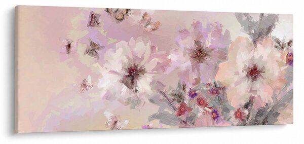 Slika - Umjetnički kolaž s leptirima (120x50 cm)