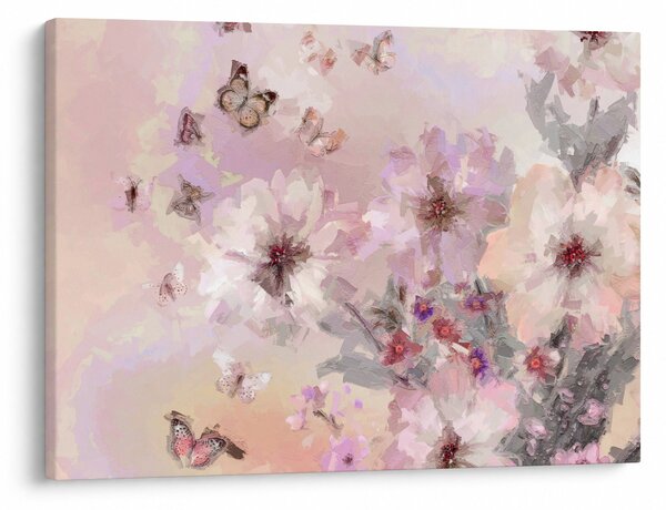 Slika - Umjetnički kolaž s leptirima (70x50 cm)