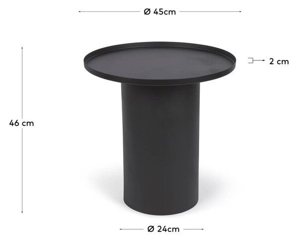 Metalni okrugao pomoćni stol ø 45 cm Fleksa – Kave Home