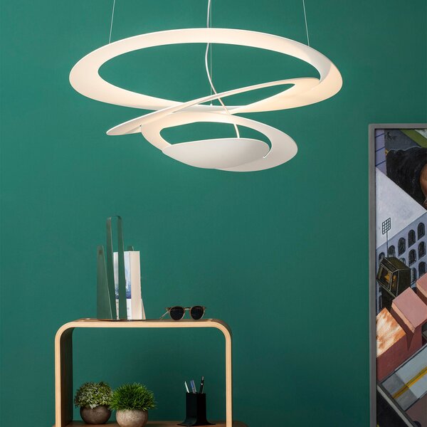 Viseće Svjetiljka Artemide, Pirce Micro, prigušiv, Bijela, Dnevna soba, Metal, Dizajn
