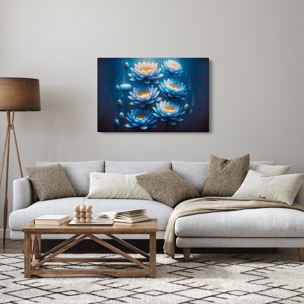 Slika - Lopoči ispod površine (90x60 cm)