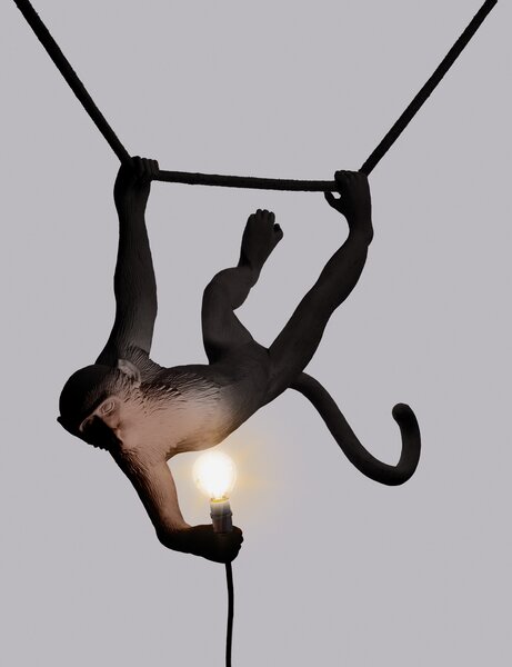 Vanjske Svjetiljka SELETTI, Monkey Lamp, Crno, Plastika, Dizajn