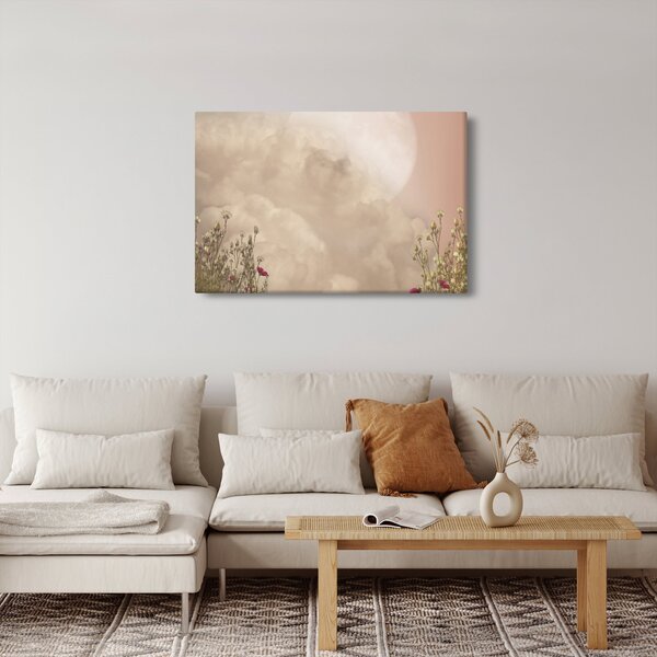 Slika - Ružičasti pun mjesec (90x60 cm)