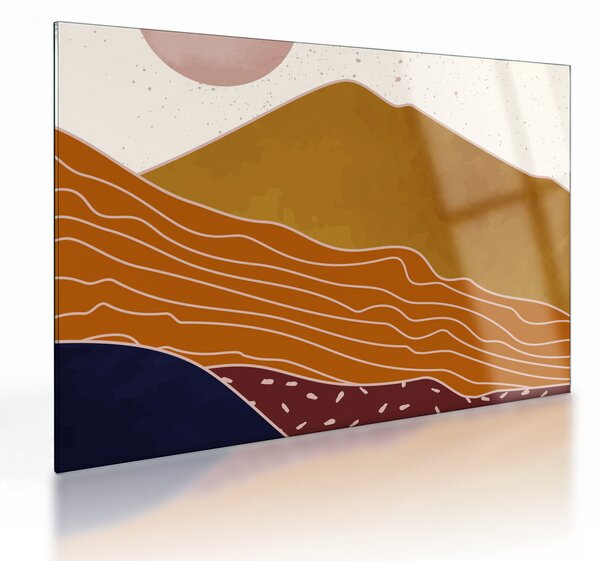 Staklena slika - Spacefrog dizajn planine N⁰1 (70x50 cm)