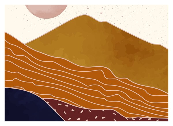 Staklena slika - Spacefrog dizajn planine N⁰1 (70x50 cm)