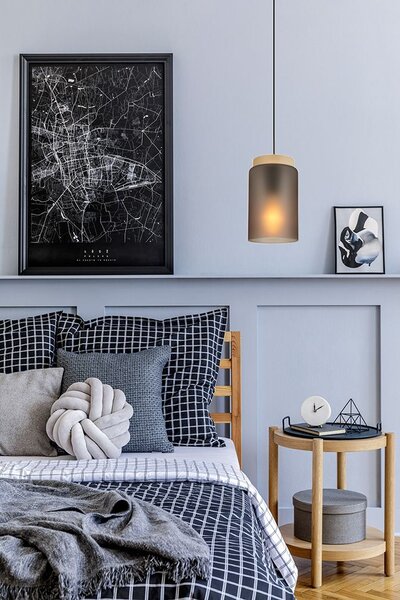 Lampa Viseća APP1810-1CP Frosted Grey