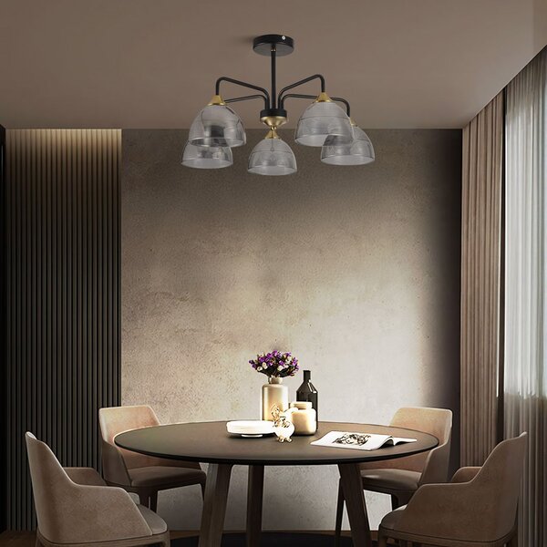 Lampa Viseća G085-5C BLACK GREY