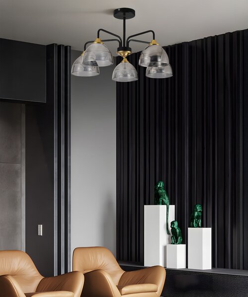 Lampa Viseća G085-5C BLACK GREY