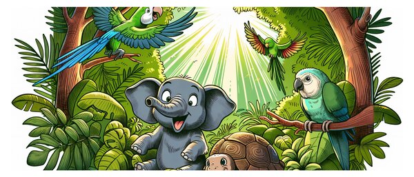 Slika - Vesela životinjica (120x50 cm)