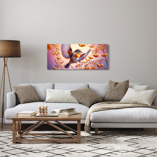 Slika - Ptica s jarebikom (120x50 cm)