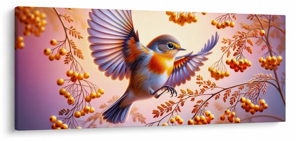 Slika - Ptica s jarebikom (120x50 cm)