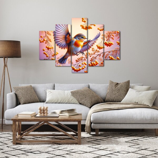 Slika - Ptica s jarebikom (150x105 cm)