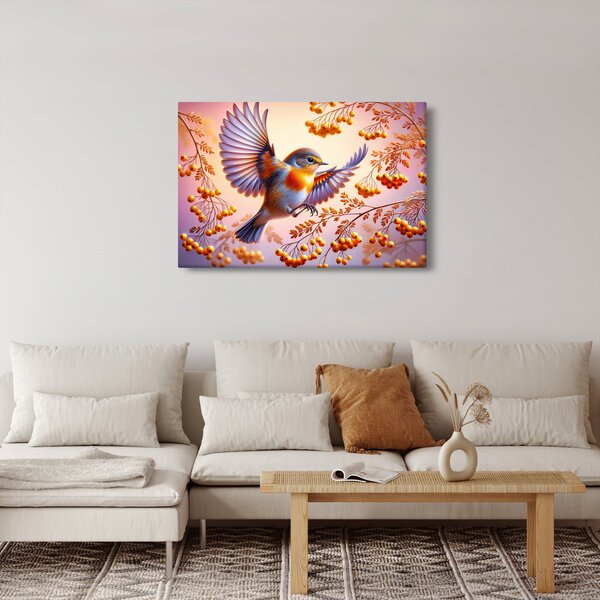Slika - Ptica s jarebikom (90x60 cm)