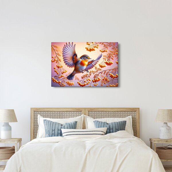 Slika - Ptica s jarebikom (90x60 cm)