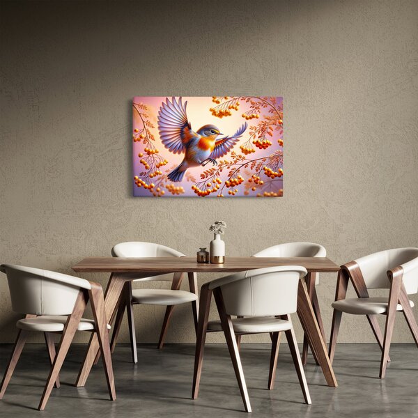 Slika - Ptica s jarebikom (90x60 cm)