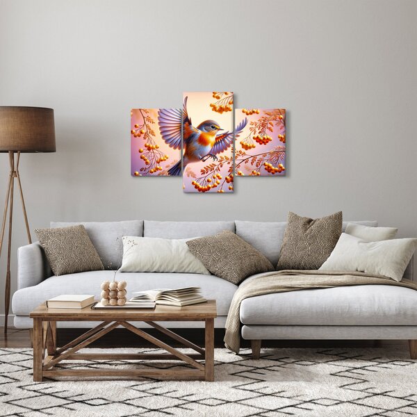 Slika - Ptica s jarebikom (90x60 cm)