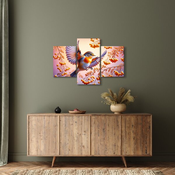 Slika - Ptica s jarebikom (90x60 cm)