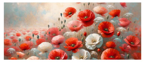 Slika - Slika s makovima (120x50 cm)