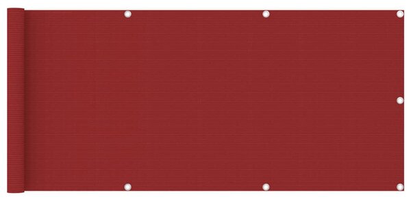 VidaXL Balkonski zastor crveni 75 x 400 cm HDPE