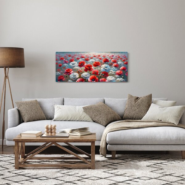 Slika - Polje makova (120x50 cm)