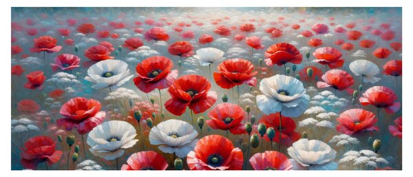 Slika - Polje makova (120x50 cm)