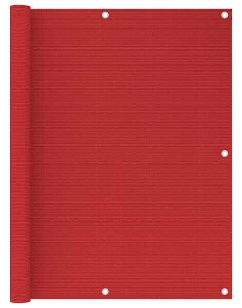 VidaXL Balkonski zastor crveni 120 x 500 cm HDPE
