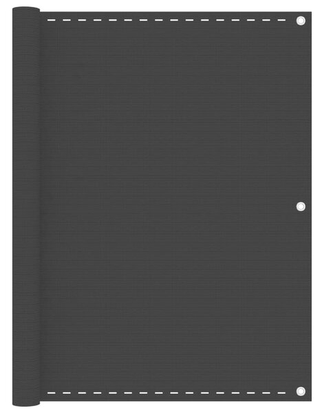 VidaXL Balkonski zastor crni 120 x 500 cm HDPE