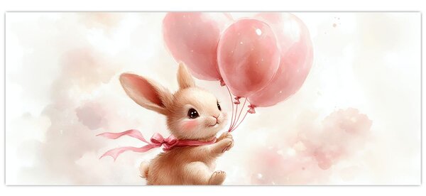 Slika - Zeko s balonima (120x50 cm)