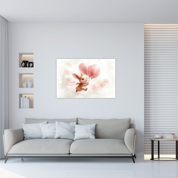 Slika - Zeko s balonima (90x60 cm)