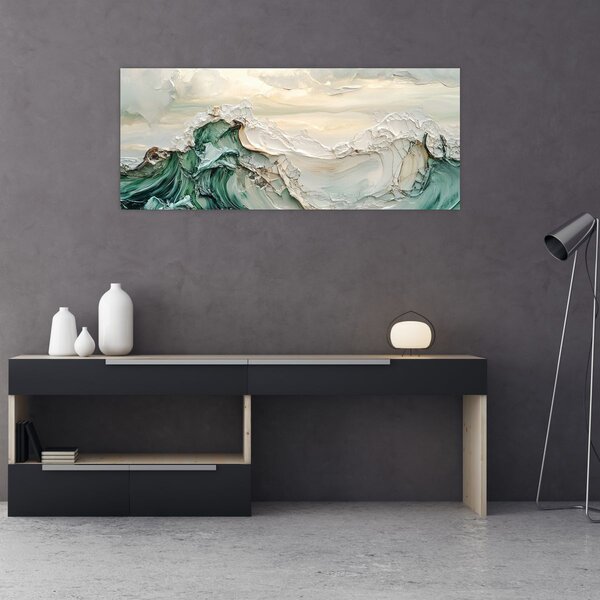 Slika - 3D morska apstrakcija (120x50 cm)