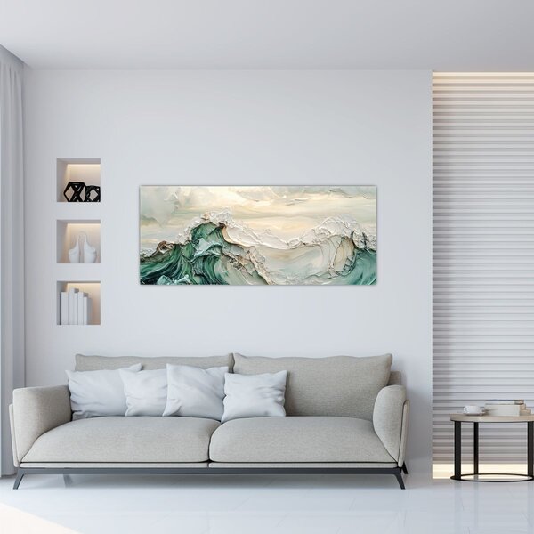 Slika - 3D morska apstrakcija (120x50 cm)