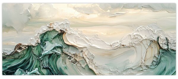 Slika - 3D morska apstrakcija (120x50 cm)
