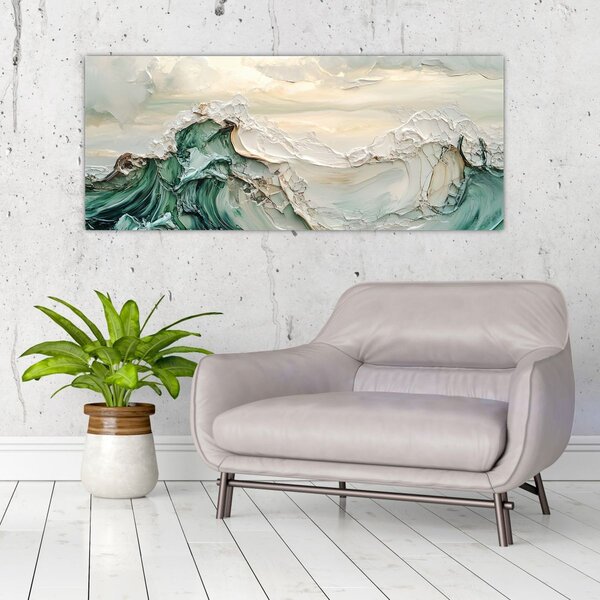 Slika - 3D morska apstrakcija (120x50 cm)