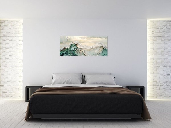 Slika - 3D morska apstrakcija (120x50 cm)