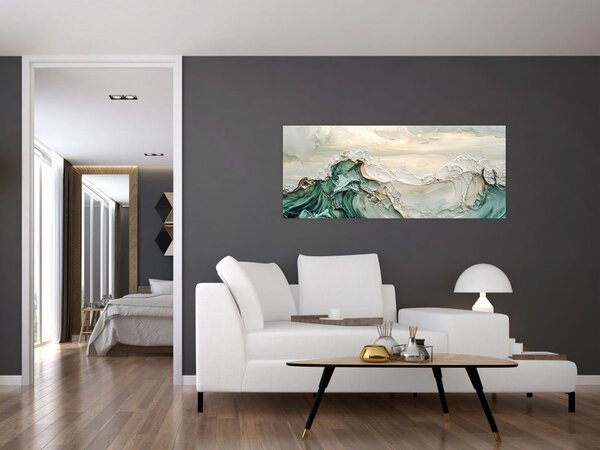 Slika - 3D morska apstrakcija (120x50 cm)