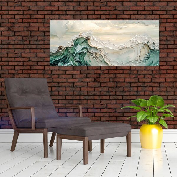 Slika - 3D morska apstrakcija (120x50 cm)