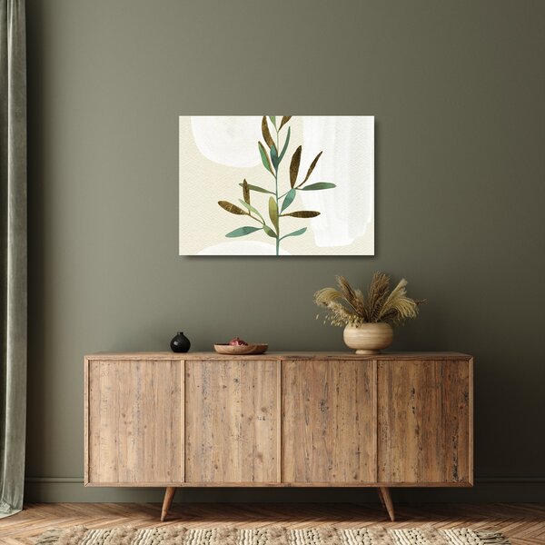 Staklena slika - Akvarel grana N⁰2 (70x50 cm)