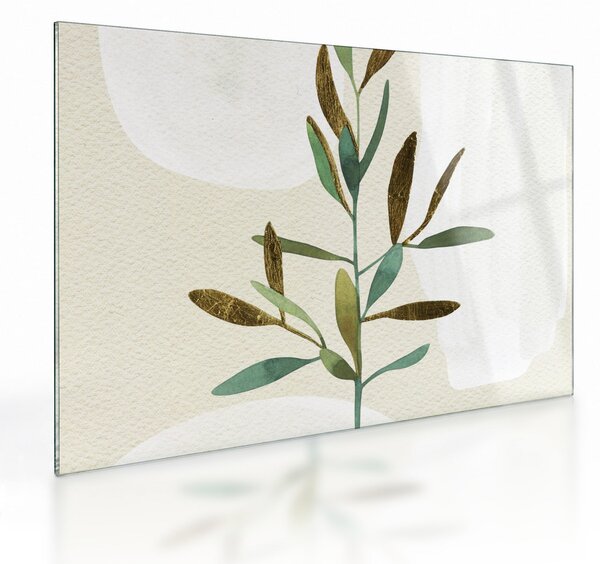 Staklena slika - Akvarel grana N⁰2 (70x50 cm)