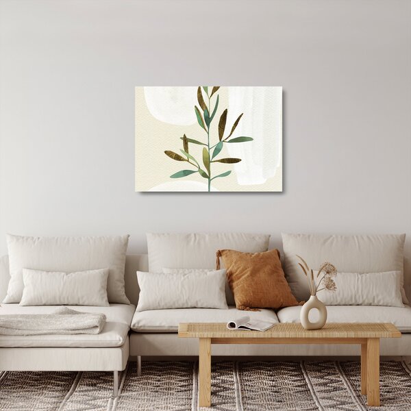 Staklena slika - Akvarel grana N⁰2 (70x50 cm)