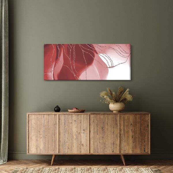 Slika - Crveni apstraktni cvijet N⁰1 (120x50 cm)