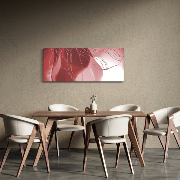 Slika - Crveni apstraktni cvijet N⁰1 (120x50 cm)