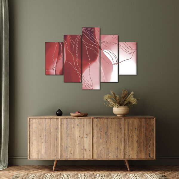 Slika - Crveni apstraktni cvijet N⁰1 (150x105 cm)