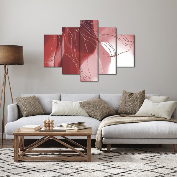 Slika - Crveni apstraktni cvijet N⁰1 (150x105 cm)
