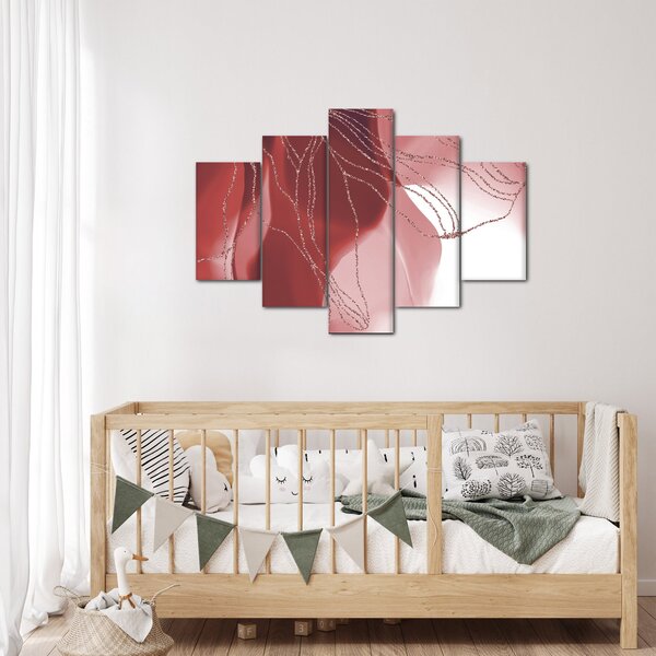 Slika - Crveni apstraktni cvijet N⁰1 (150x105 cm)