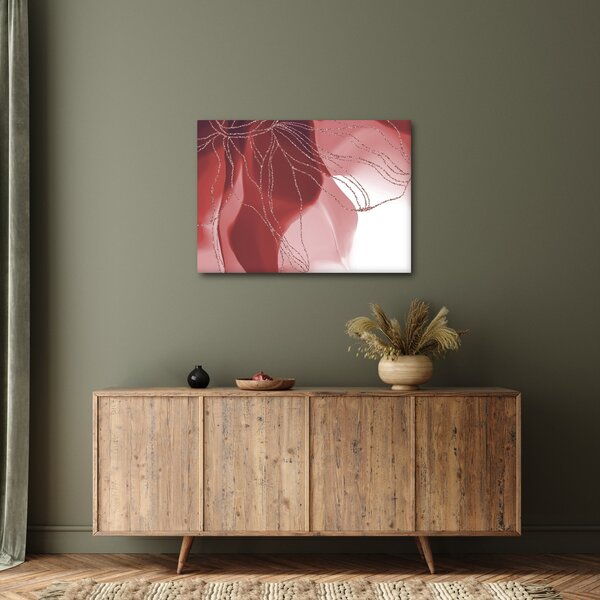 Slika - Crveni apstraktni cvijet N⁰1 (70x50 cm)