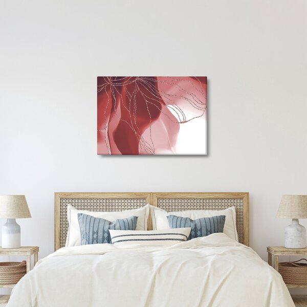 Slika - Crveni apstraktni cvijet N⁰1 (70x50 cm)