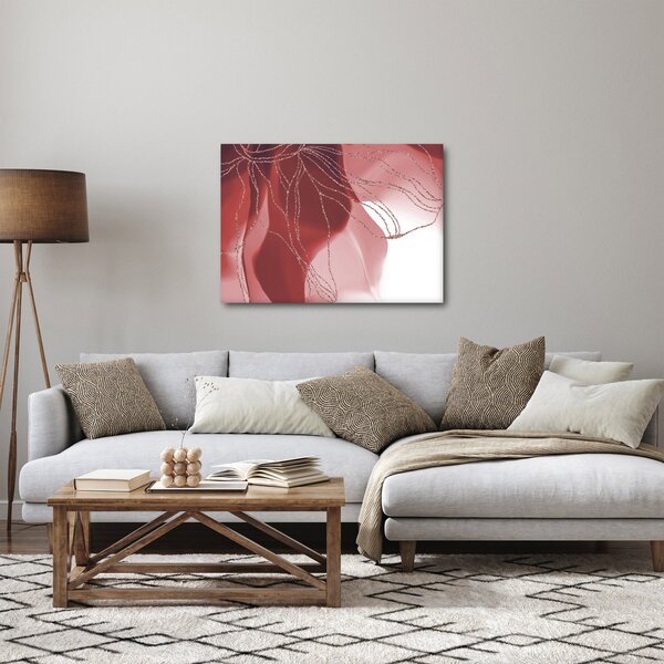 Slika - Crveni apstraktni cvijet N⁰1 (70x50 cm)
