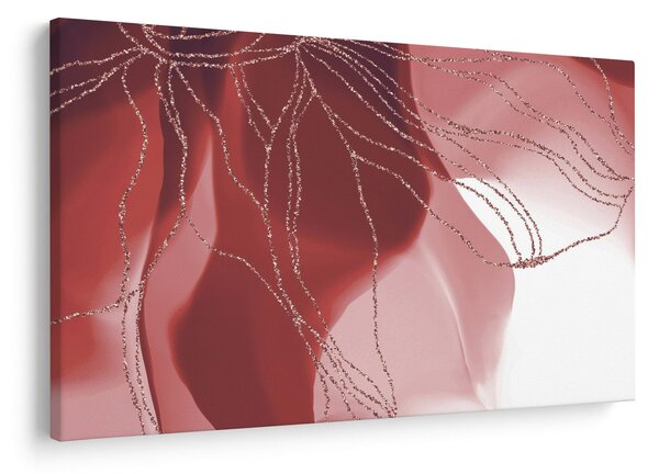 Slika - Crveni apstraktni cvijet N⁰1 (90x60 cm)