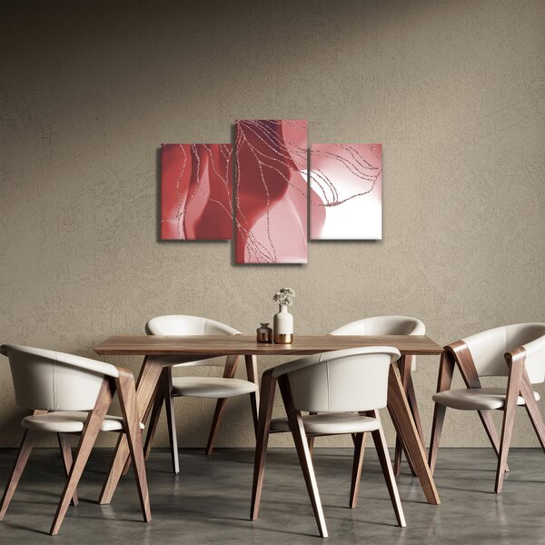 Slika - Crveni apstraktni cvijet N⁰1 (90x60 cm)