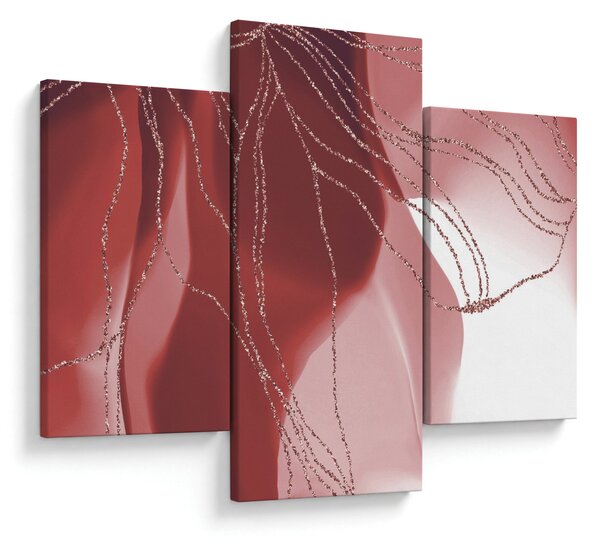 Slika - Crveni apstraktni cvijet N⁰1 (90x60 cm)